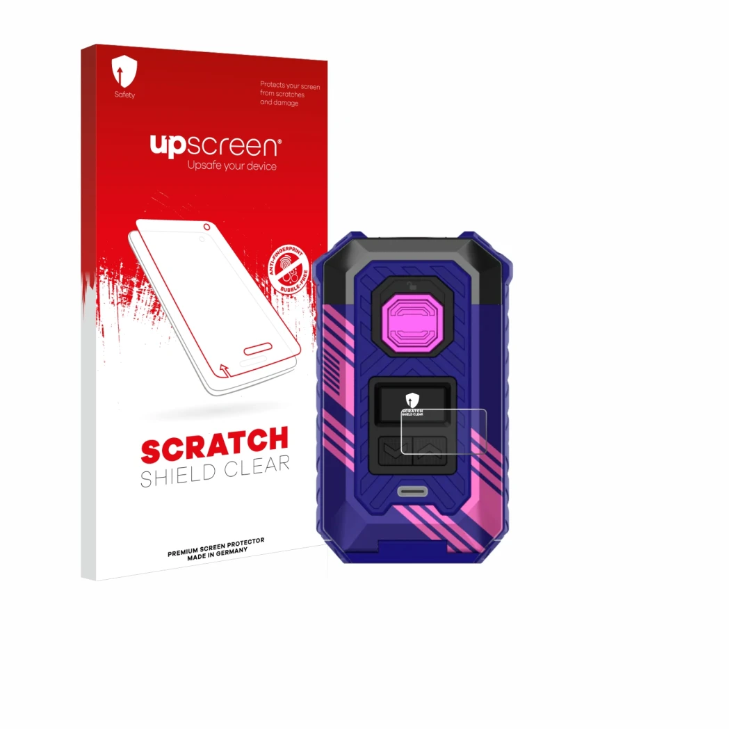 Front side of a product packaging with the brand logo upscreen. Next to it is the device Vaporesso Armour Max shown with the c