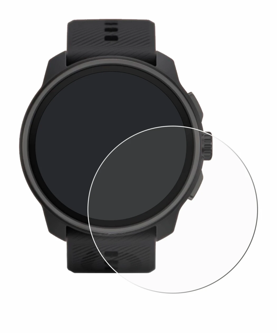 Image of the device Suunto Race S with a wide variety of screen protectors.