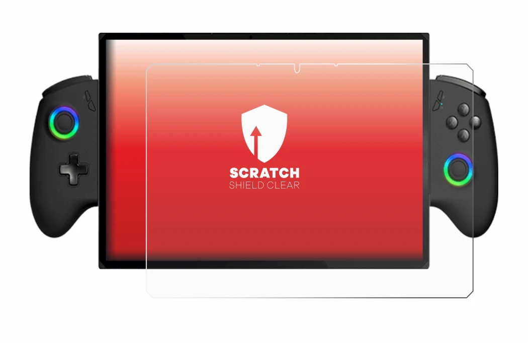 Image of the device OneXPlayer X1 with a wide variety of screen protectors.