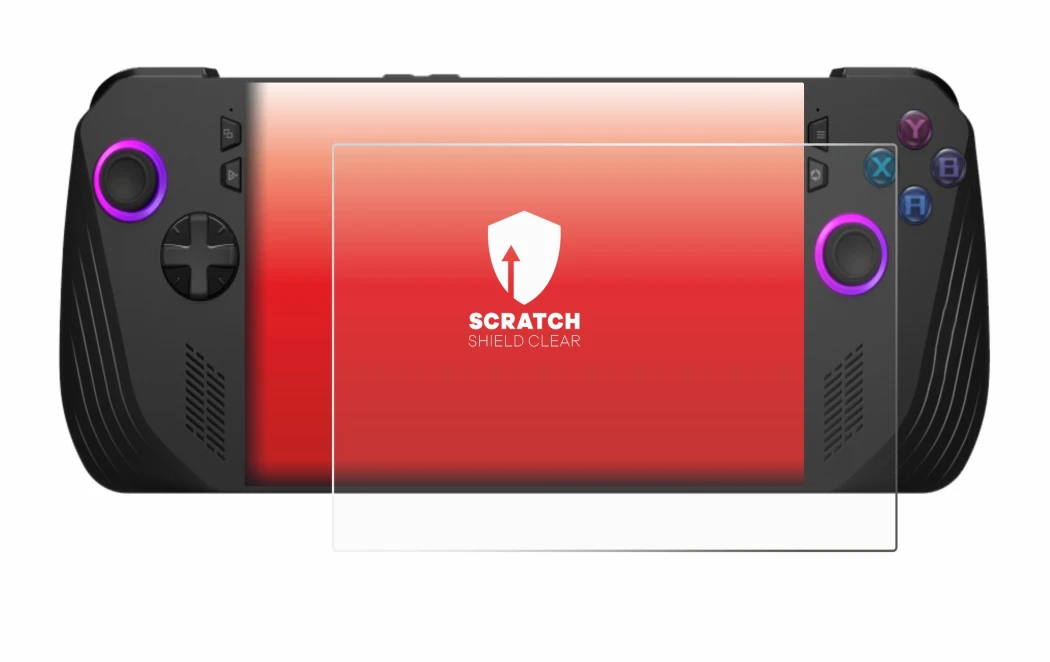 Image of the device ASUS ROG Ally X (2024) with a wide variety of screen protectors.