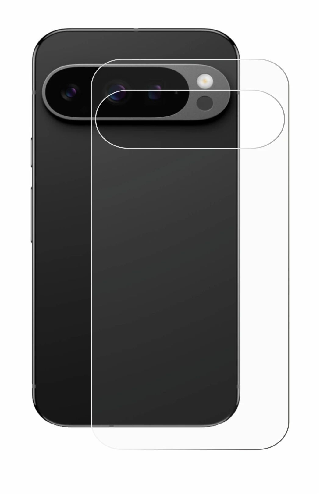 Image of the device Google Pixel 9 Pro (Back) with a wide variety of screen protectors.