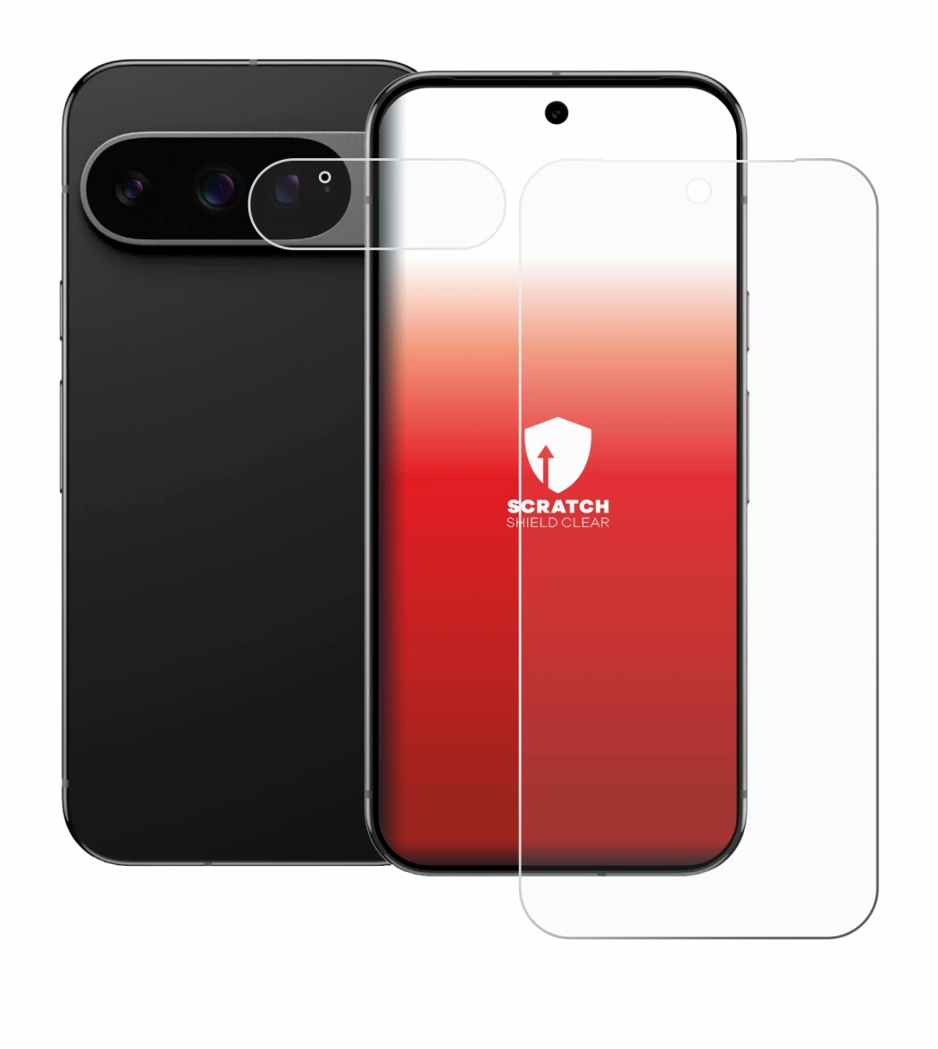 Image of the device Google Pixel 9 Pro XL (Front+Camera) with a wide variety of screen protectors.