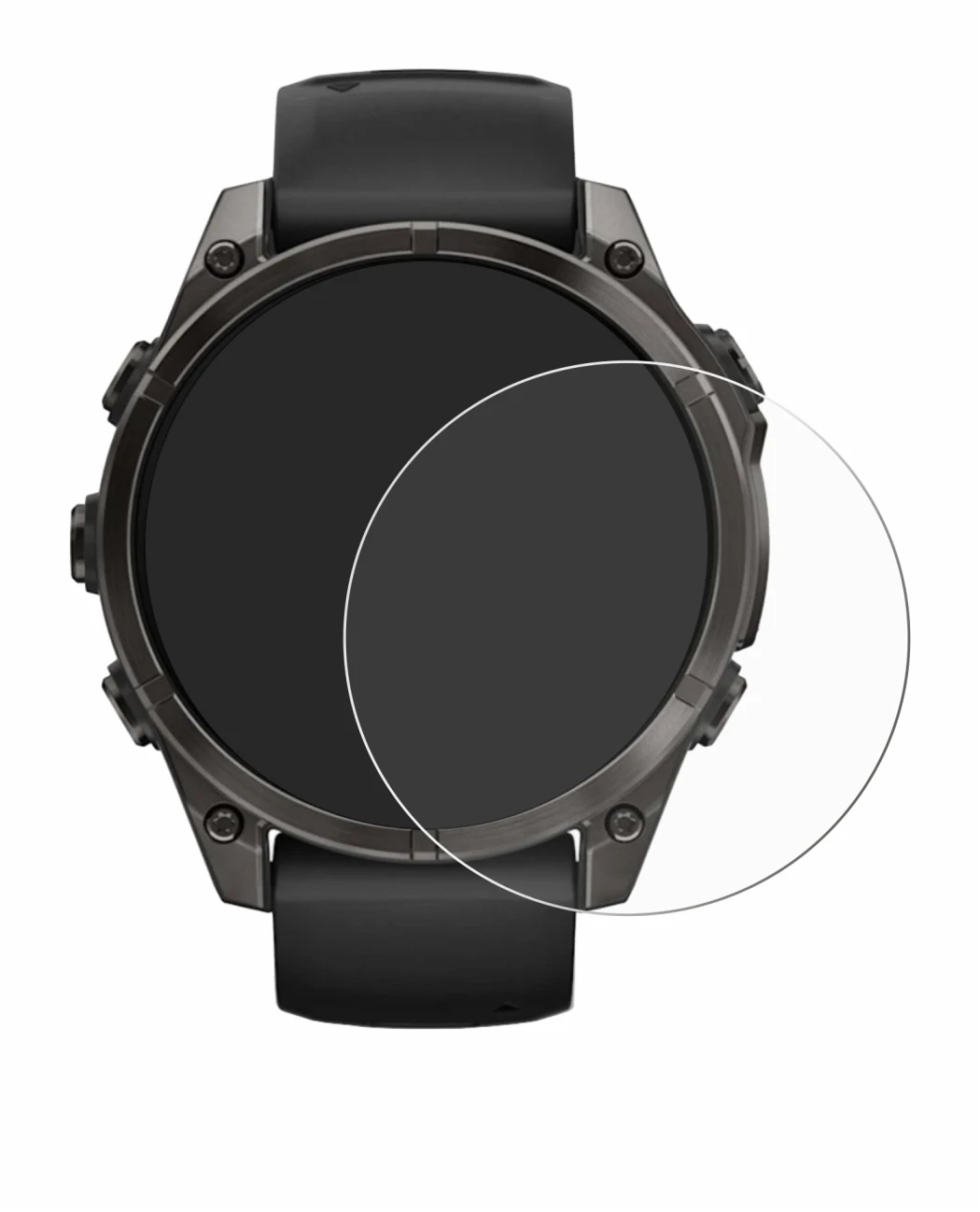Image of the device Garmin Fenix 8 AMOLED (47 mm) with a wide variety of screen protectors.