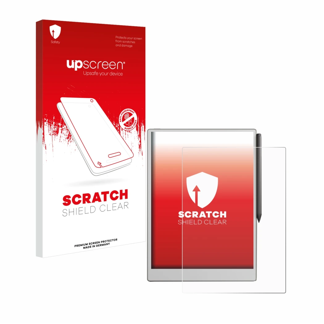 Front side of a product packaging with the brand logo upscreen. Next to it is the device reMarkable Paper Pro shown with the c