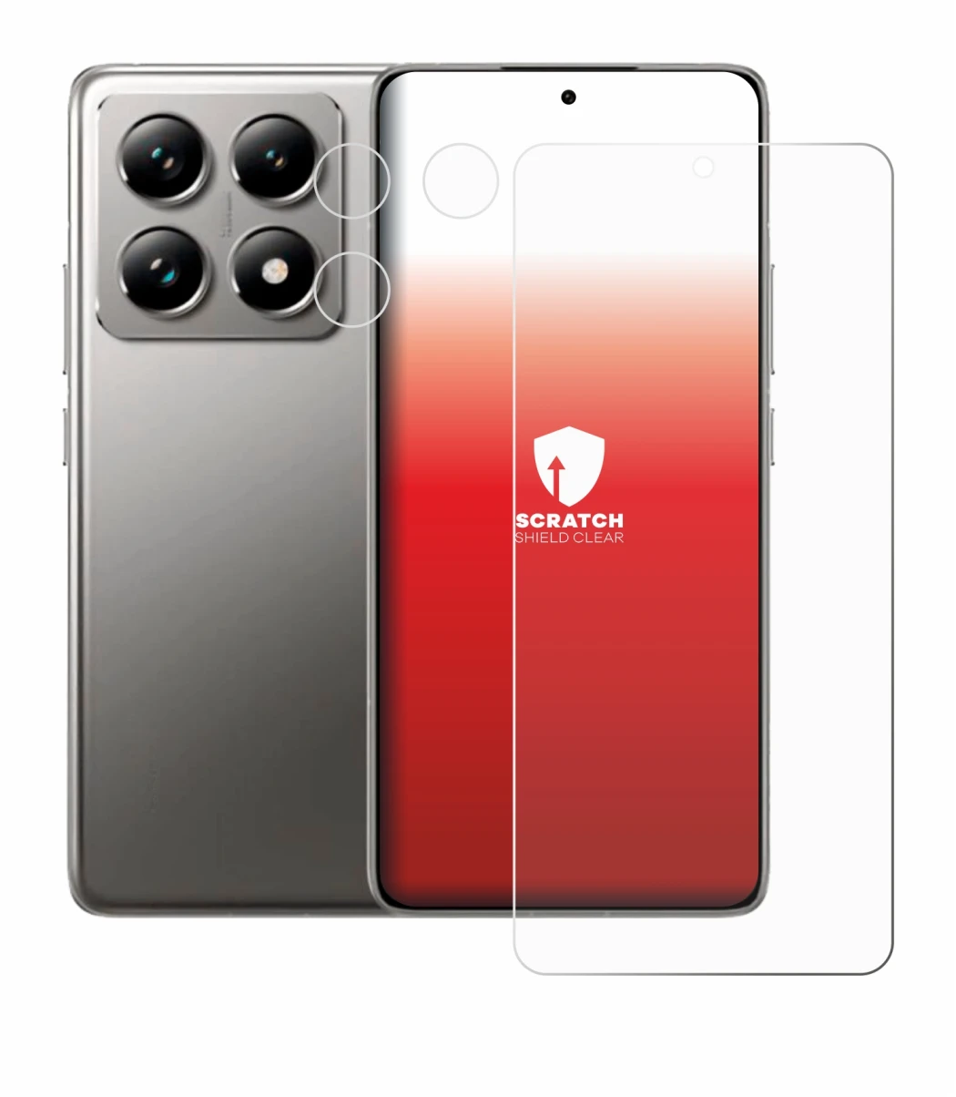 Image of the device Xiaomi 14T Pro (Front+Camera) with a wide variety of screen protectors.