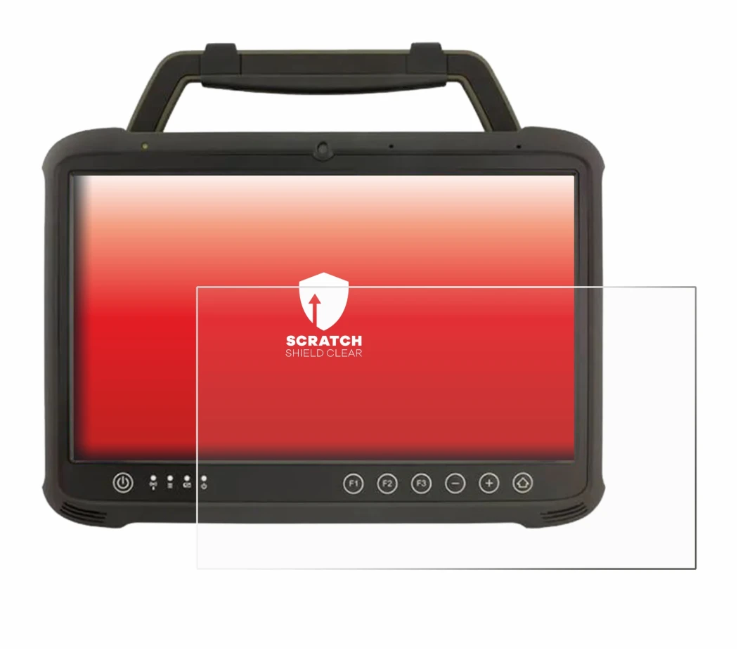 Image of the device Winmate M133WK with a wide variety of screen protectors.