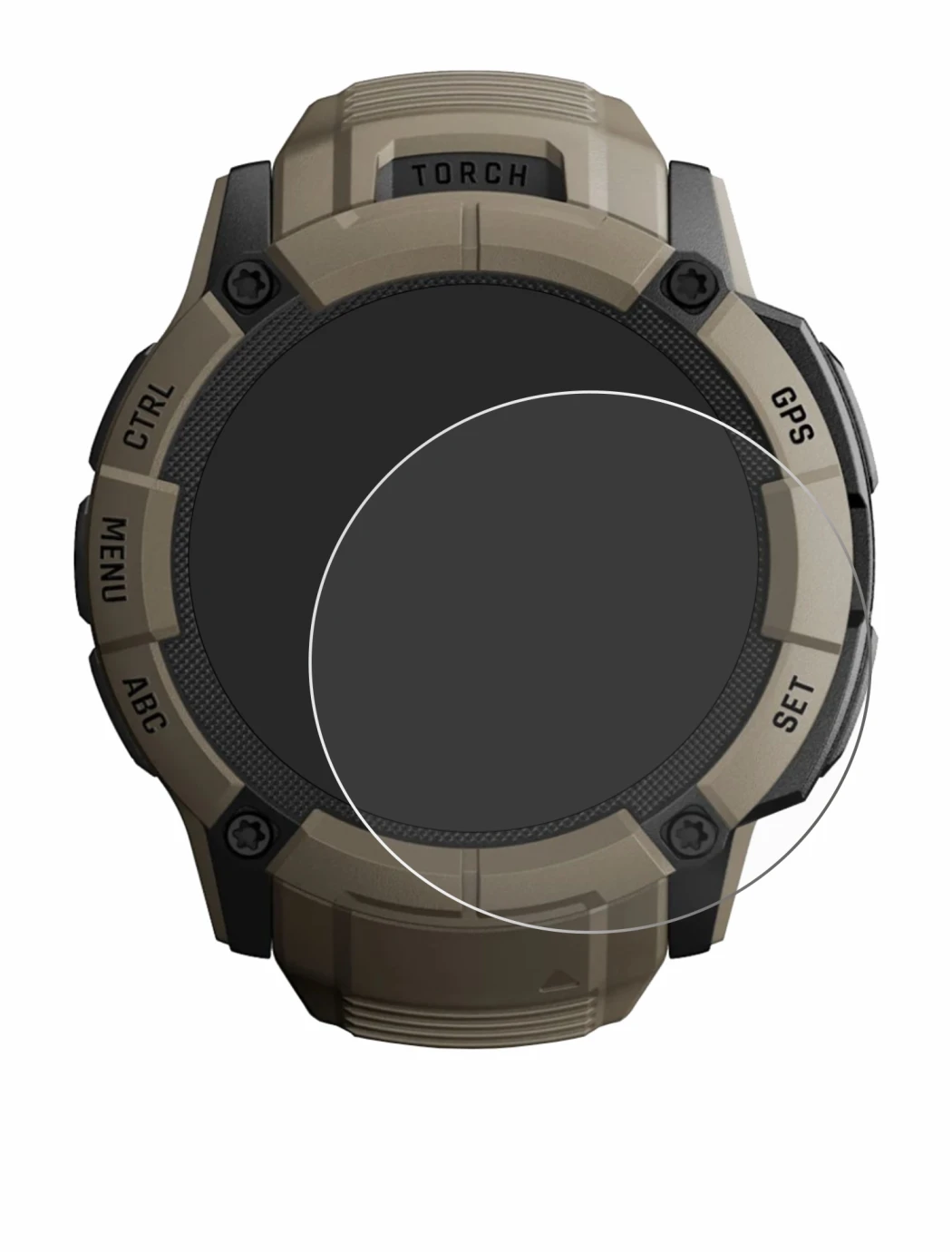 Image of the device Garmin Instinct 2X Solar Tactical Edition with a wide variety of screen protectors.