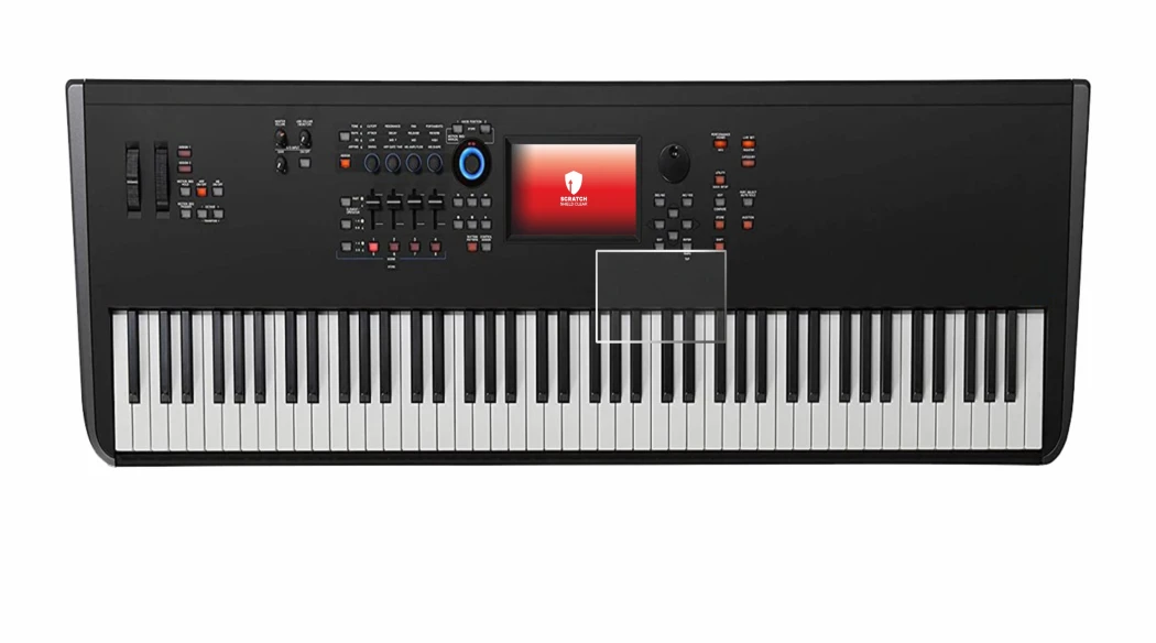 Image of the device Yamaha MODX8+ with a wide variety of screen protectors.