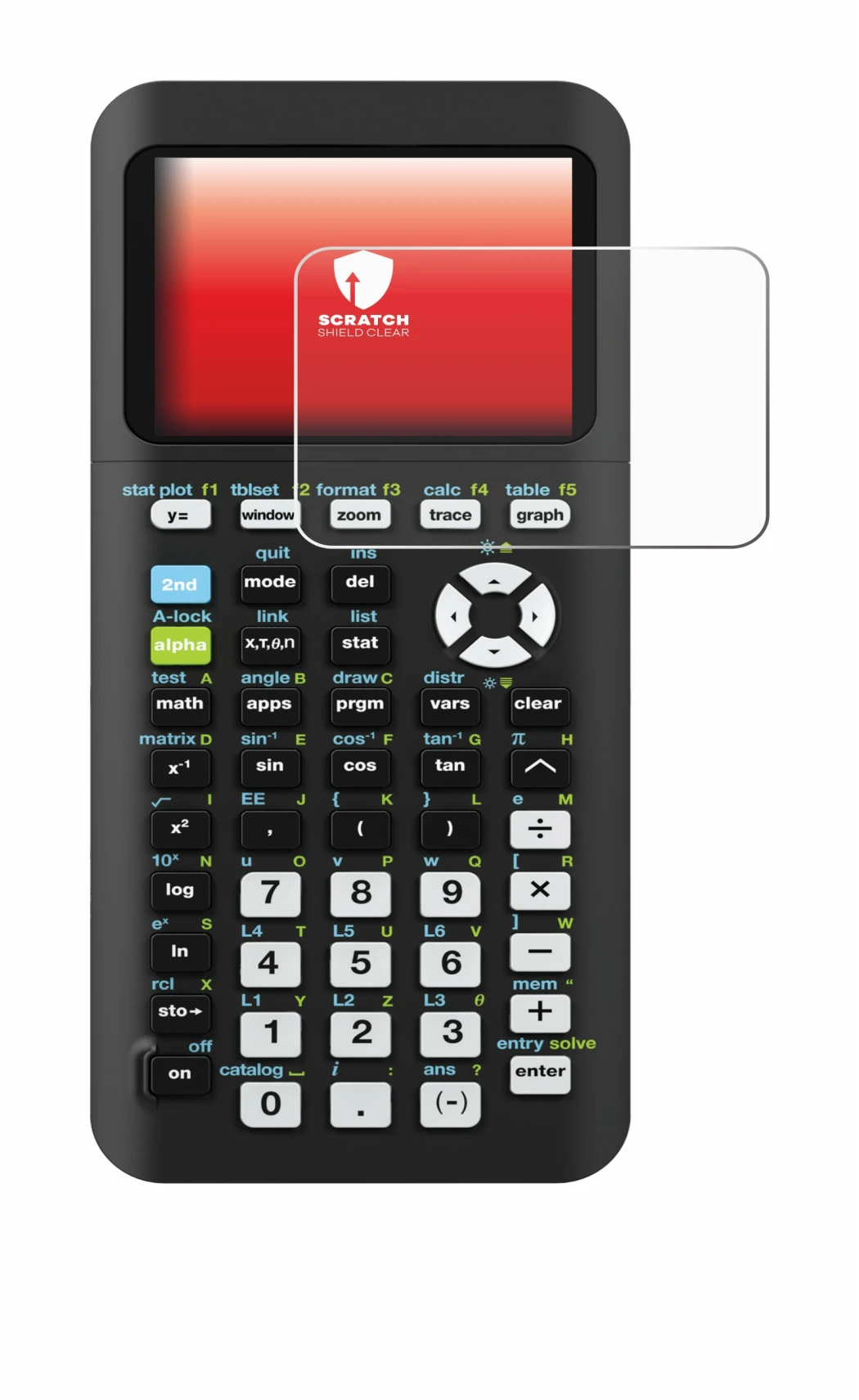Image of the device Texas Instruments TI-84 Plus CE-T Python with a wide variety of screen protectors.