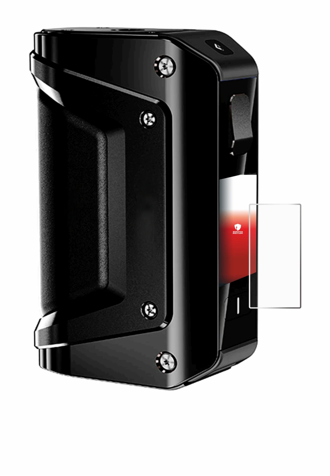 Image of the device geekvape Aegis 3 with a wide variety of screen protectors.