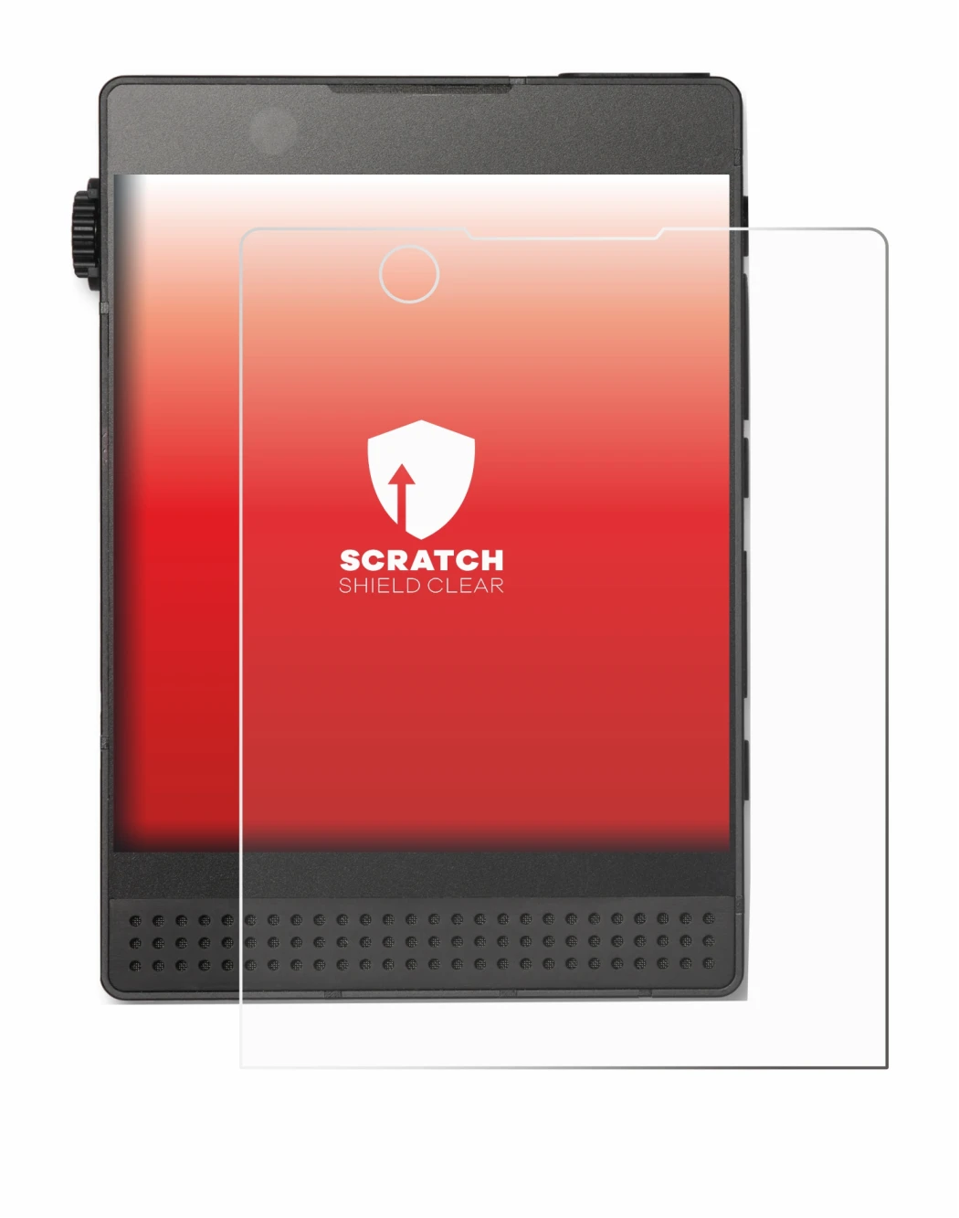 Image of the device Light Phone 3 with a wide variety of screen protectors.