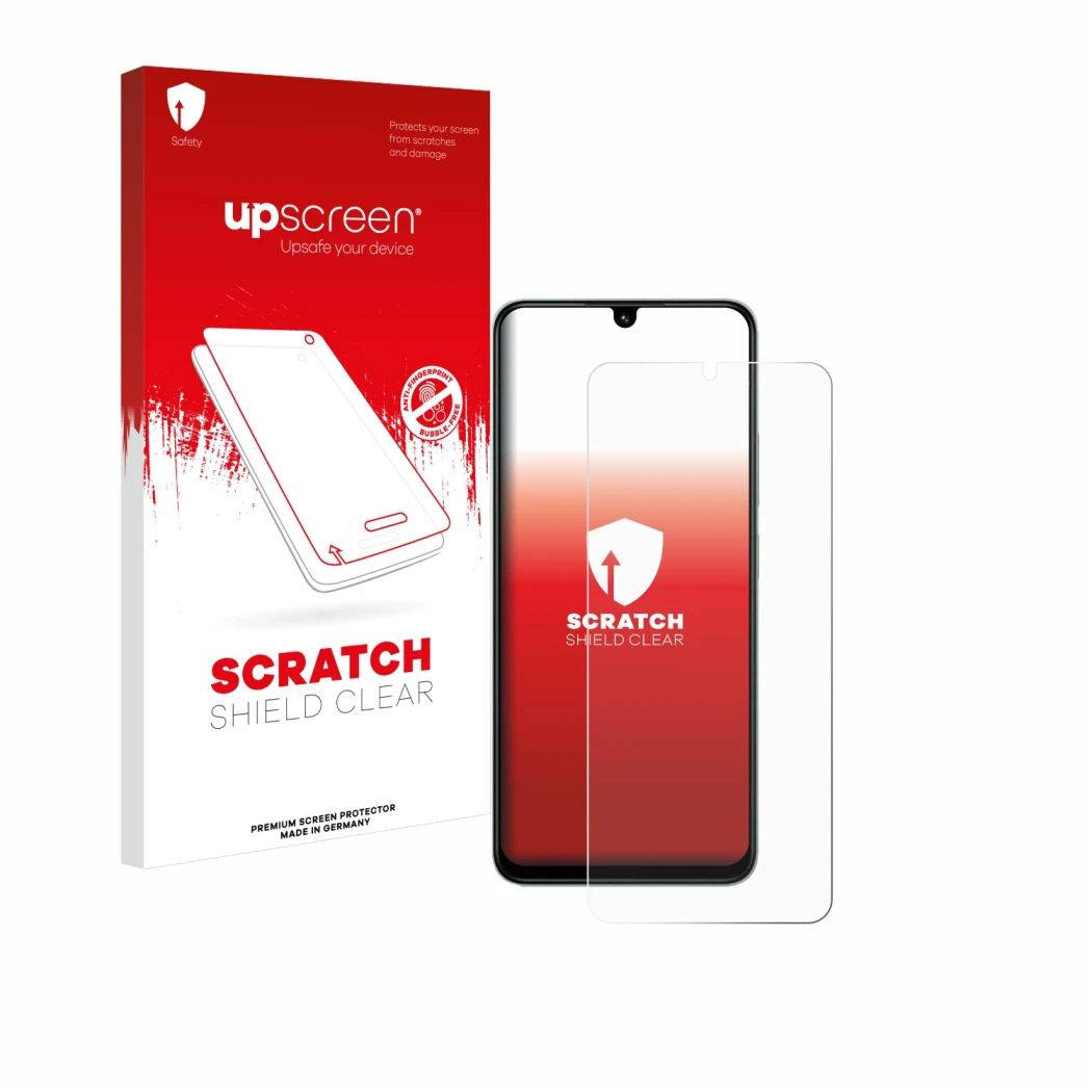 Front side of a product packaging with the brand logo upscreen. Next to it is the device Xiaomi Poco C75 shown with the corres