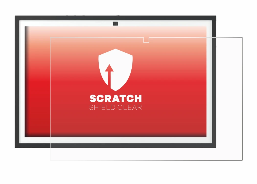 Image of the device Echo Show 21 with a wide variety of screen protectors.
