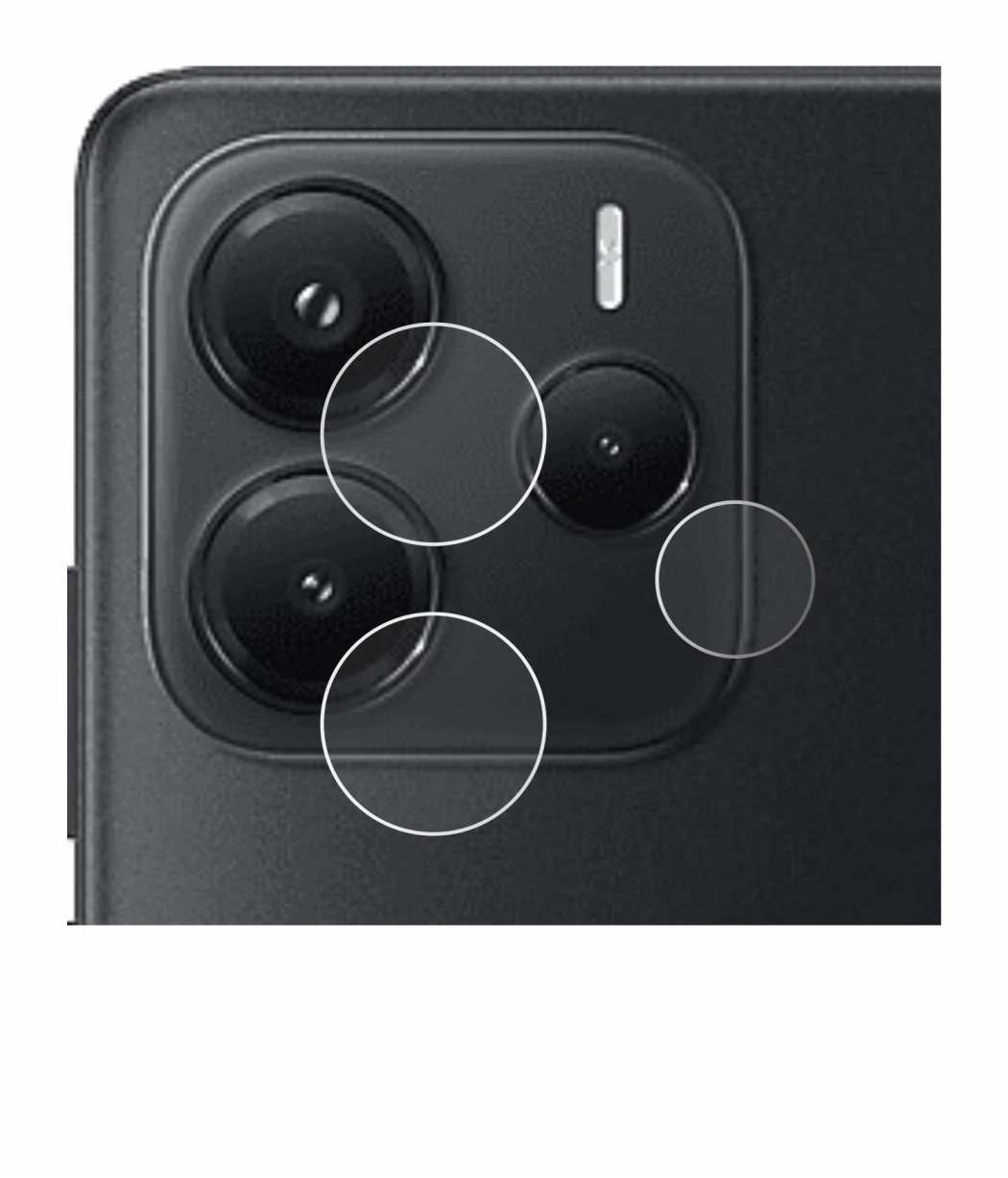 Image of the device Xiaomi Redmi Note 14 (ONLY Camera Lens) with a wide variety of screen protectors.
