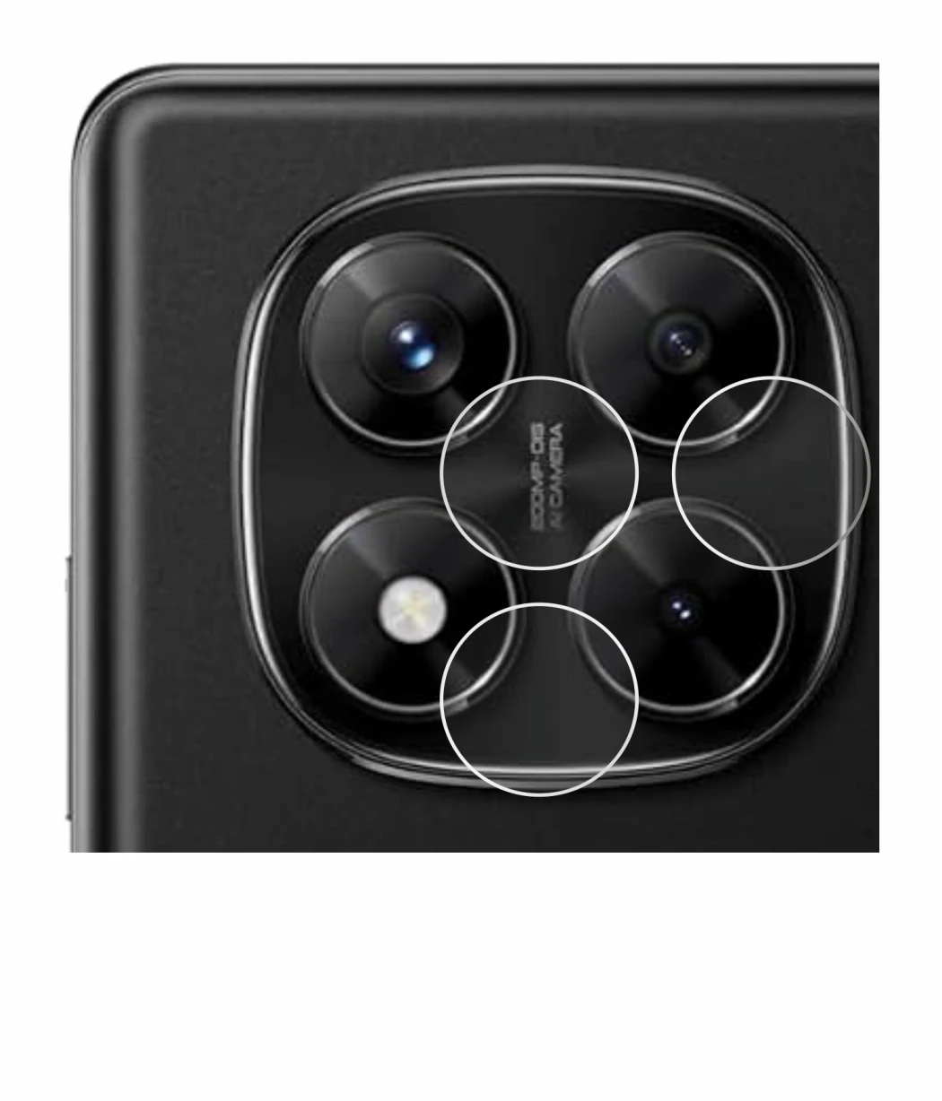 Image of the device Xiaomi Redmi Note 14 Pro (ONLY Camera Lens) with a wide variety of screen protectors.