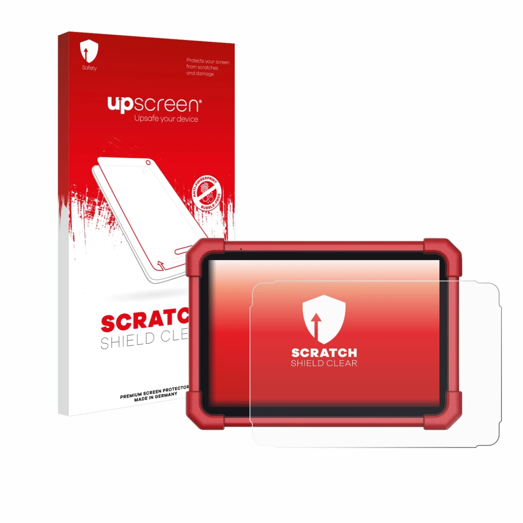 Front side of a product packaging with the brand logo upscreen. Next to it is the device Launch X-431 Euro Link shown with the