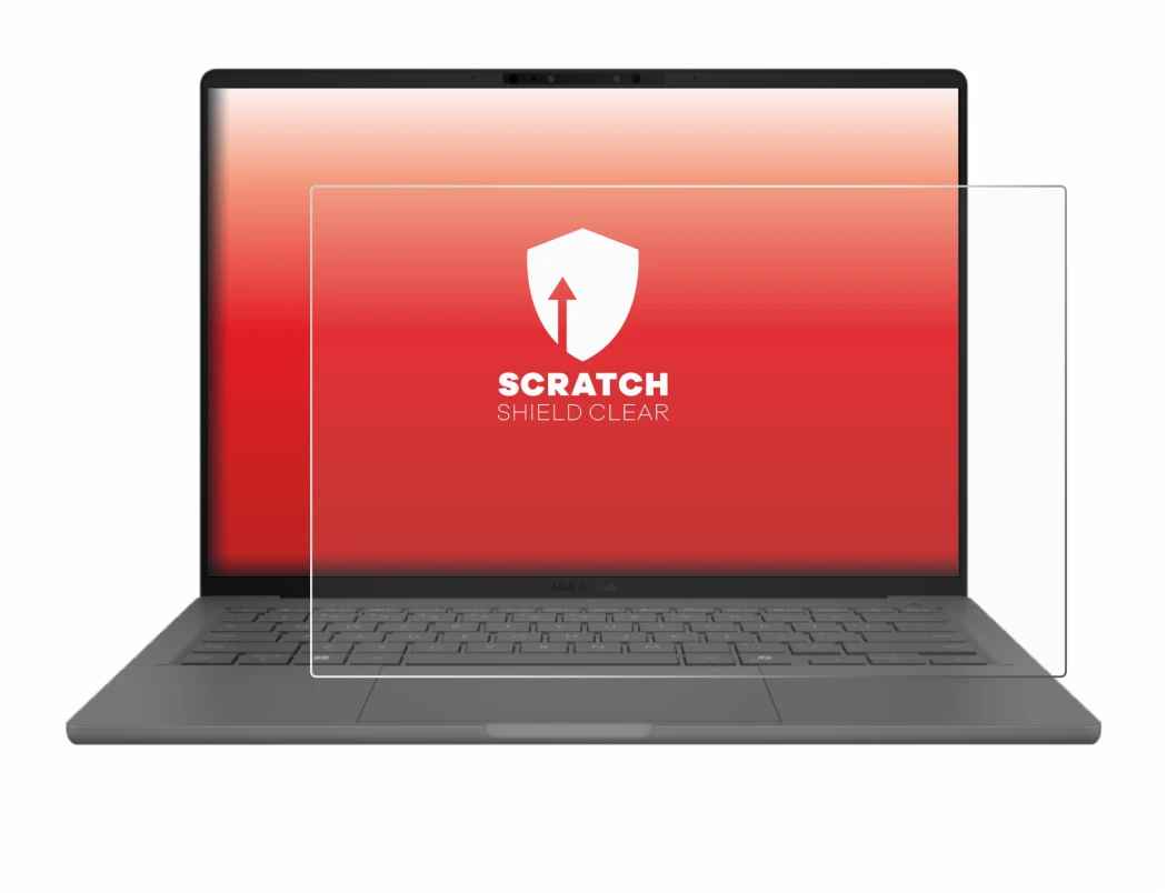 Image of the device ASUS ZenBook A14 UX3407 with a wide variety of screen protectors.