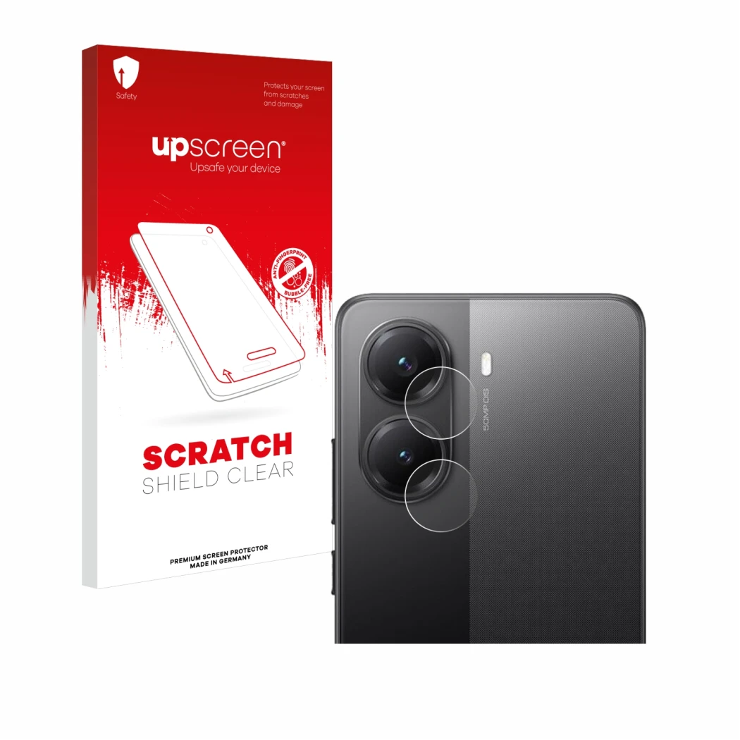 Front side of a product packaging with the brand logo upscreen. Next to it is the device Xiaomi Poco X7 Pro (ONLY Camera Lens)