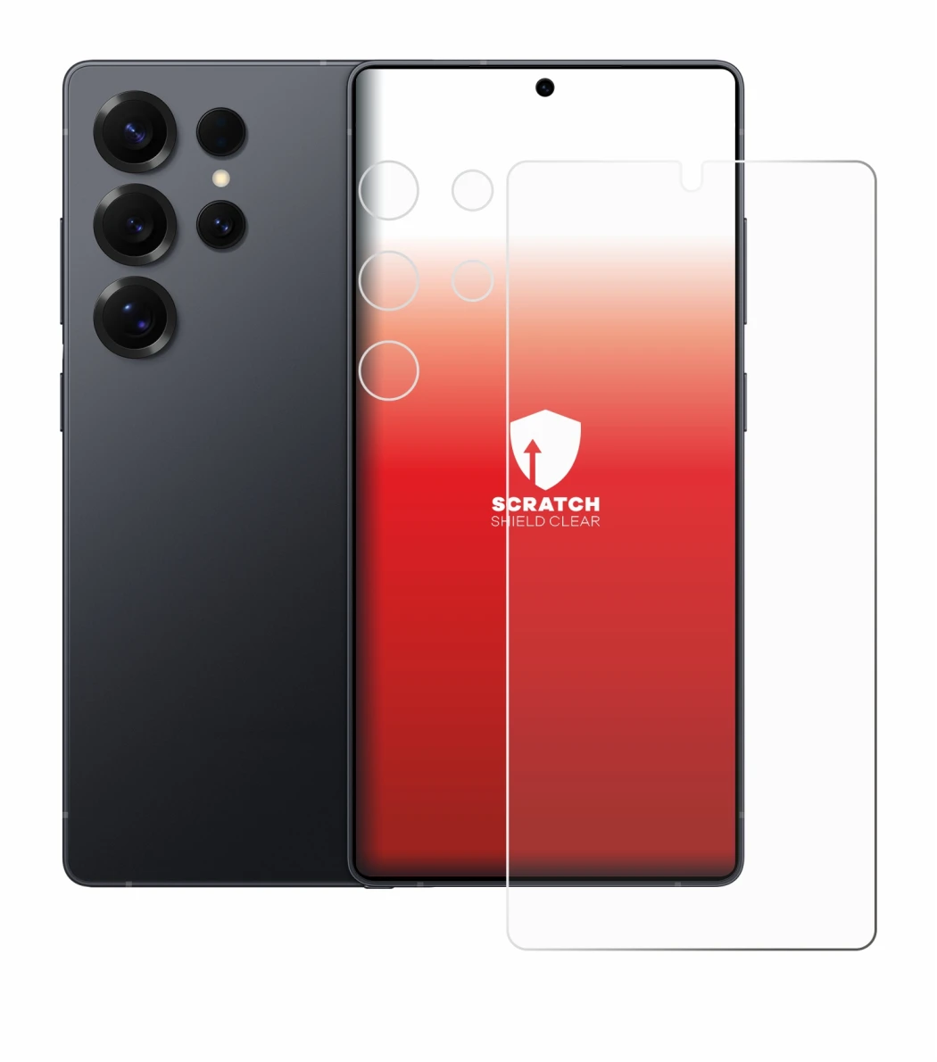 Image of the device Samsung Galaxy S25 Ultra (Front+Camera) with a wide variety of screen protectors.