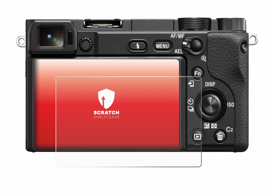 Image of the device Sony Alpha 6100A with a wide variety of screen protectors.