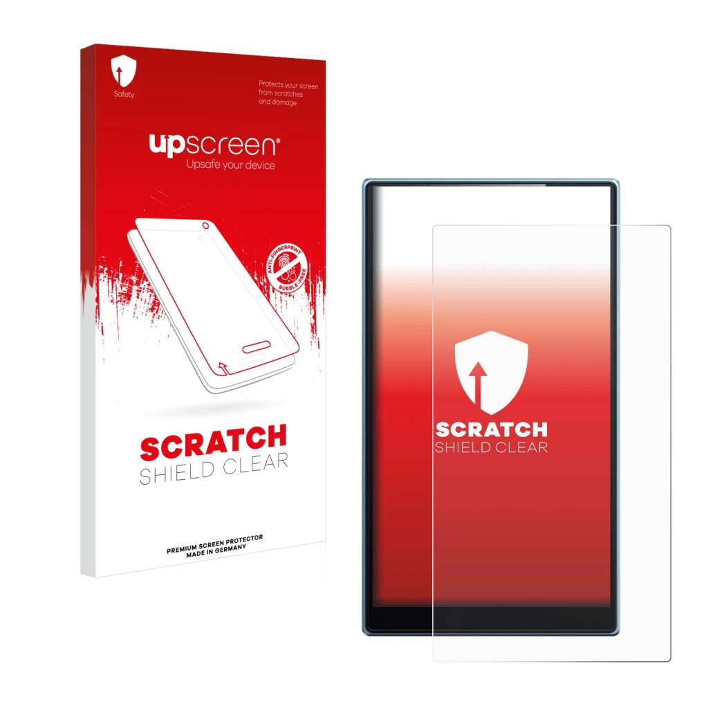 Front side of a product packaging with the brand logo upscreen. Next to it is the device FiiO JM21 shown with the correspondin