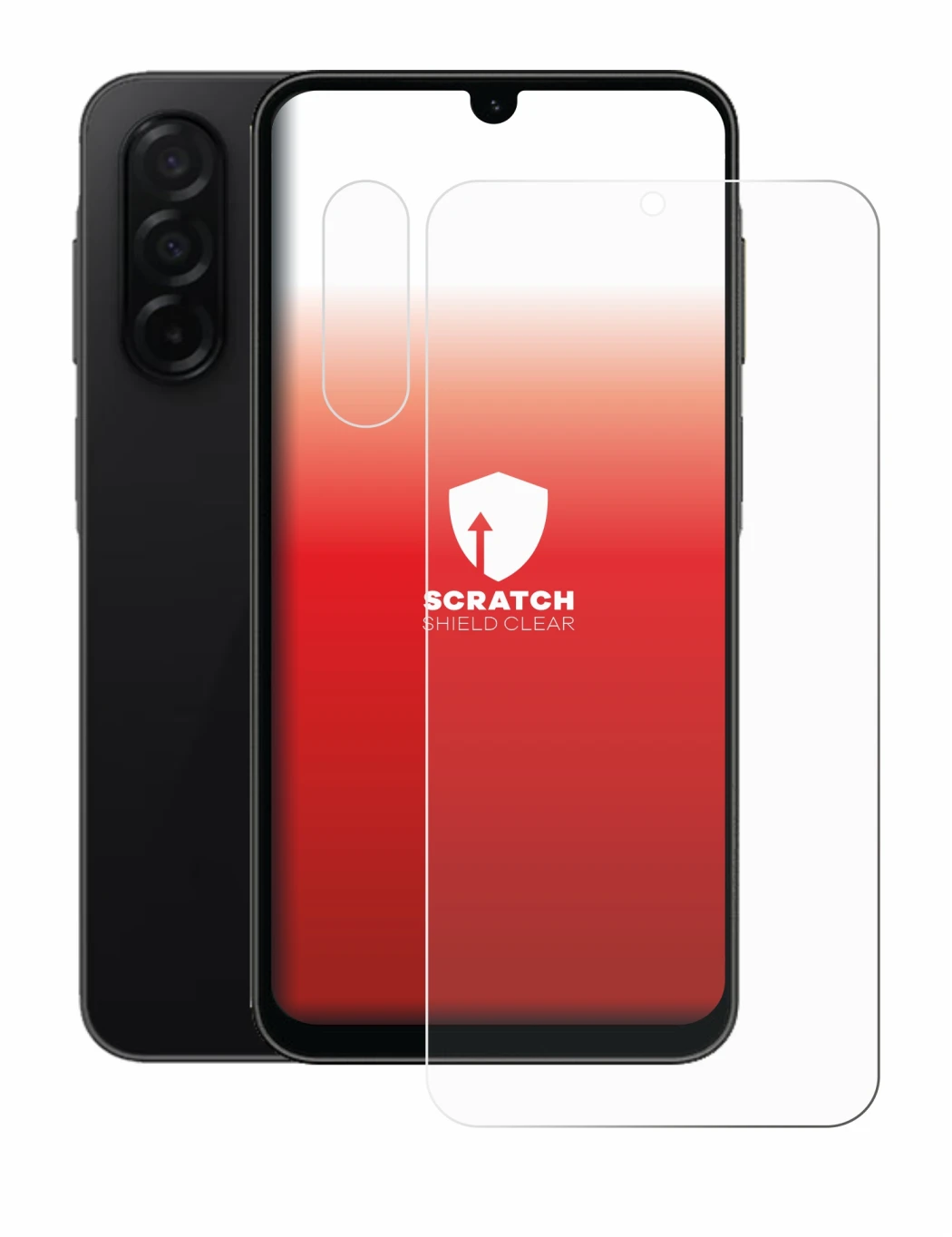 Image of the device Samsung Galaxy A26 5G (Front+Camera) with a wide variety of screen protectors.