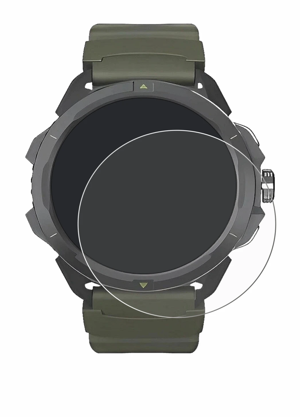 Image of the device Hammer Watch 2 Military Edition with a wide variety of screen protectors.