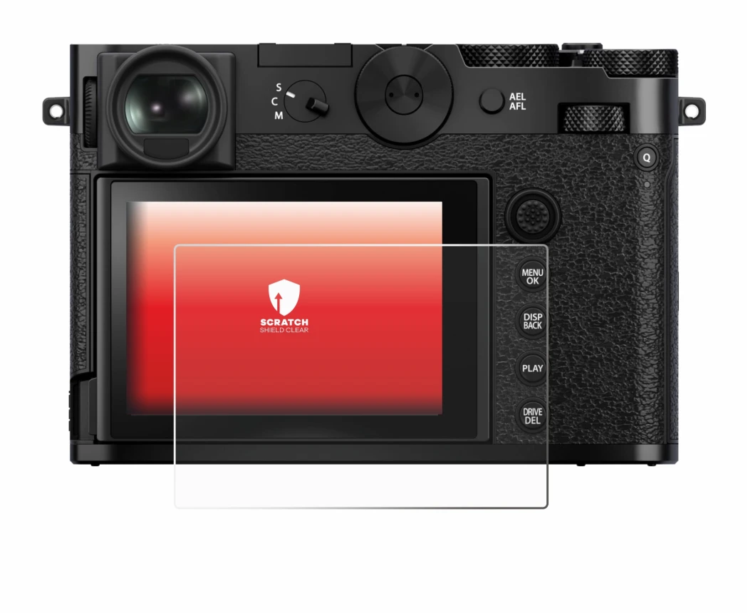 Image of the device Fujifilm GFX 100RF with a wide variety of screen protectors.