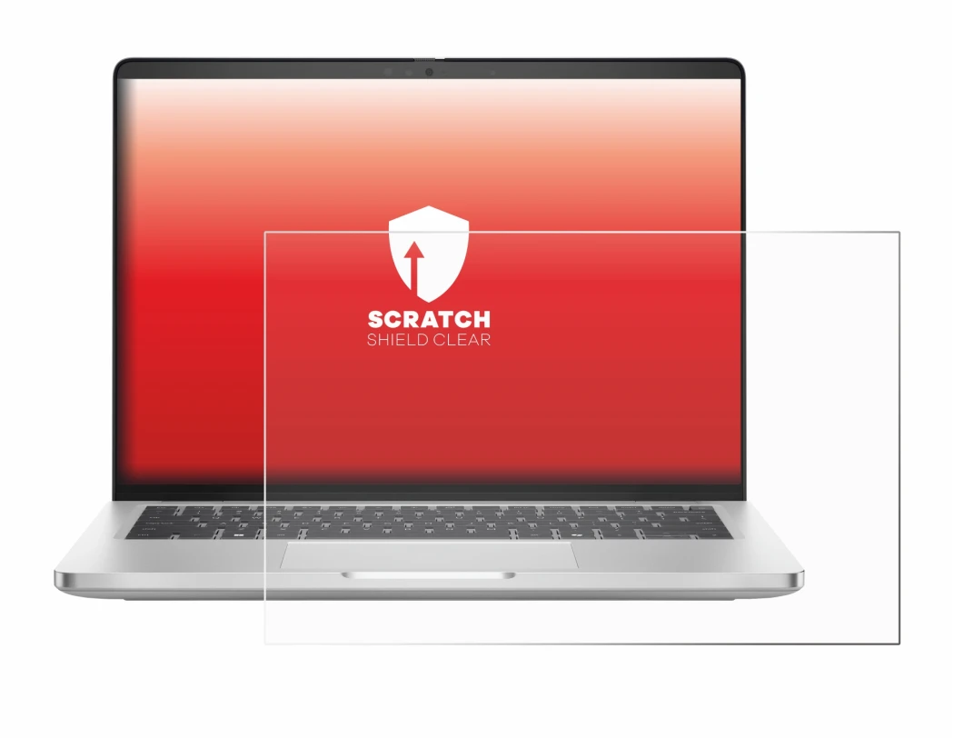 Image of the device Dell Pro 14 Plus PB14250 with a wide variety of screen protectors.