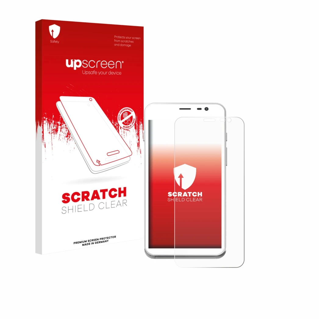 Front side of a product packaging with the brand logo upscreen. Next to it is the device Pax CCV Fly A77 shown with the corres