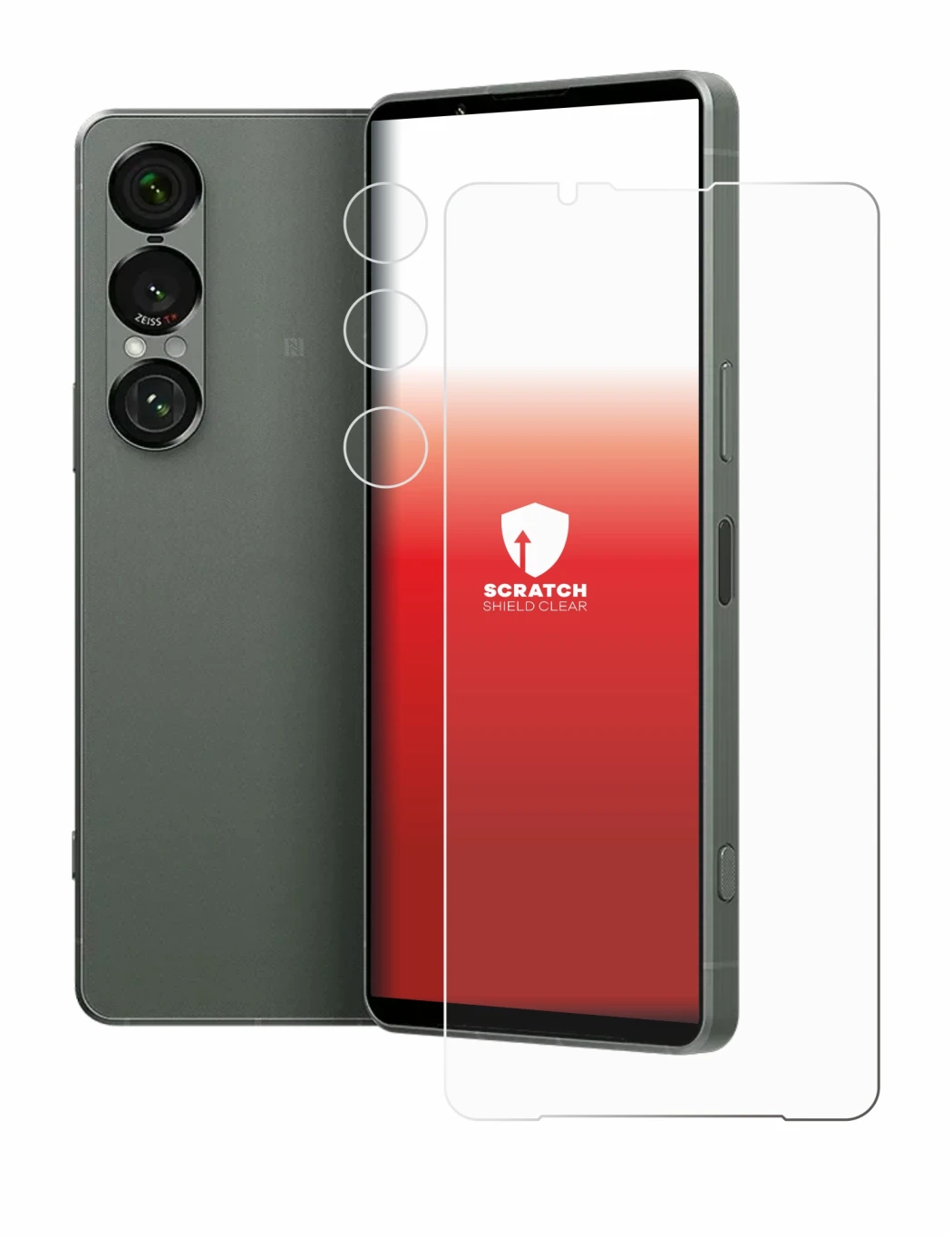 Image of the device Sony Xperia 1 VII (Front+Camera) with a wide variety of screen protectors.