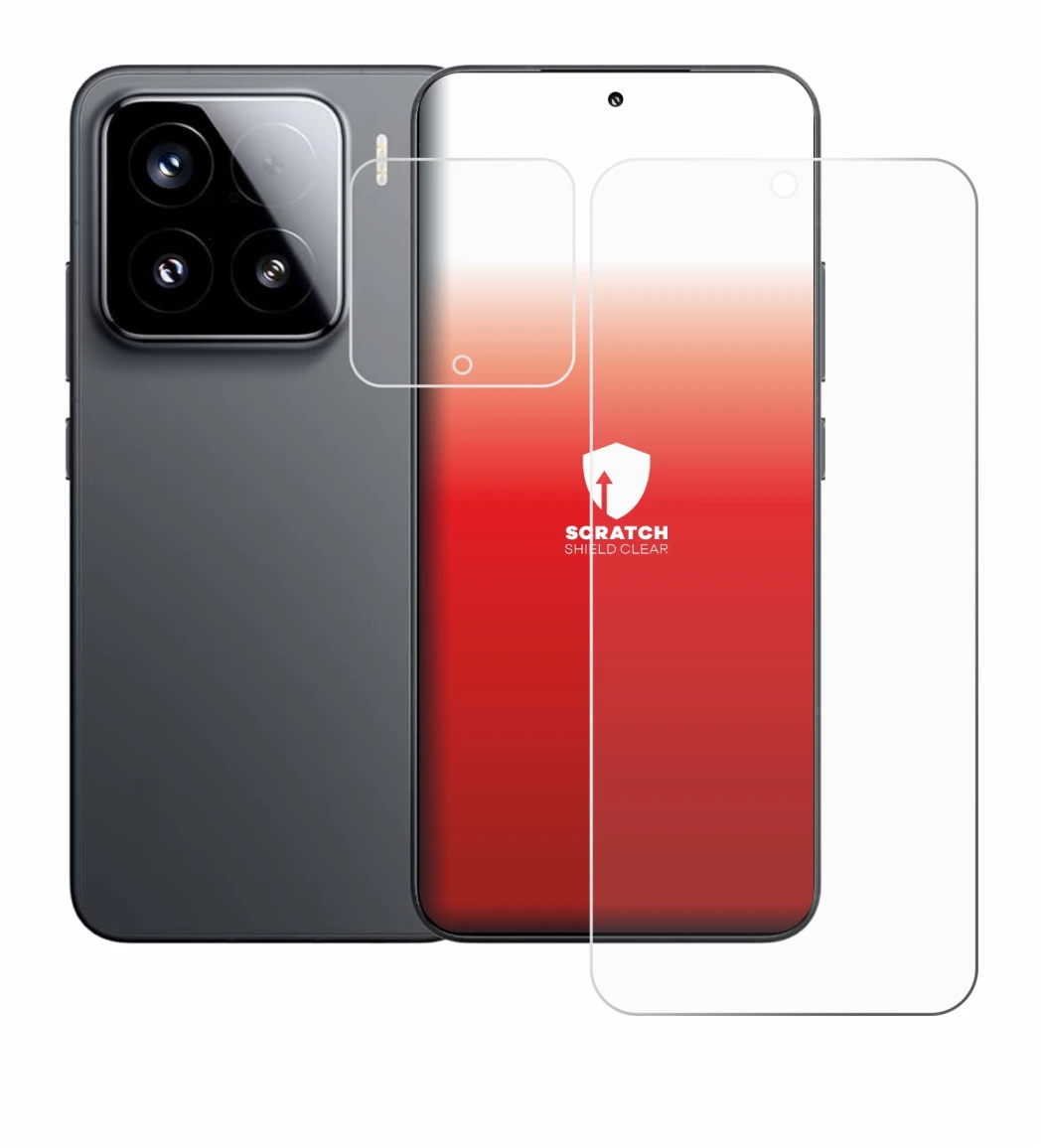 Image of the device Xiaomi 15 (Front+Camera) with a wide variety of screen protectors.