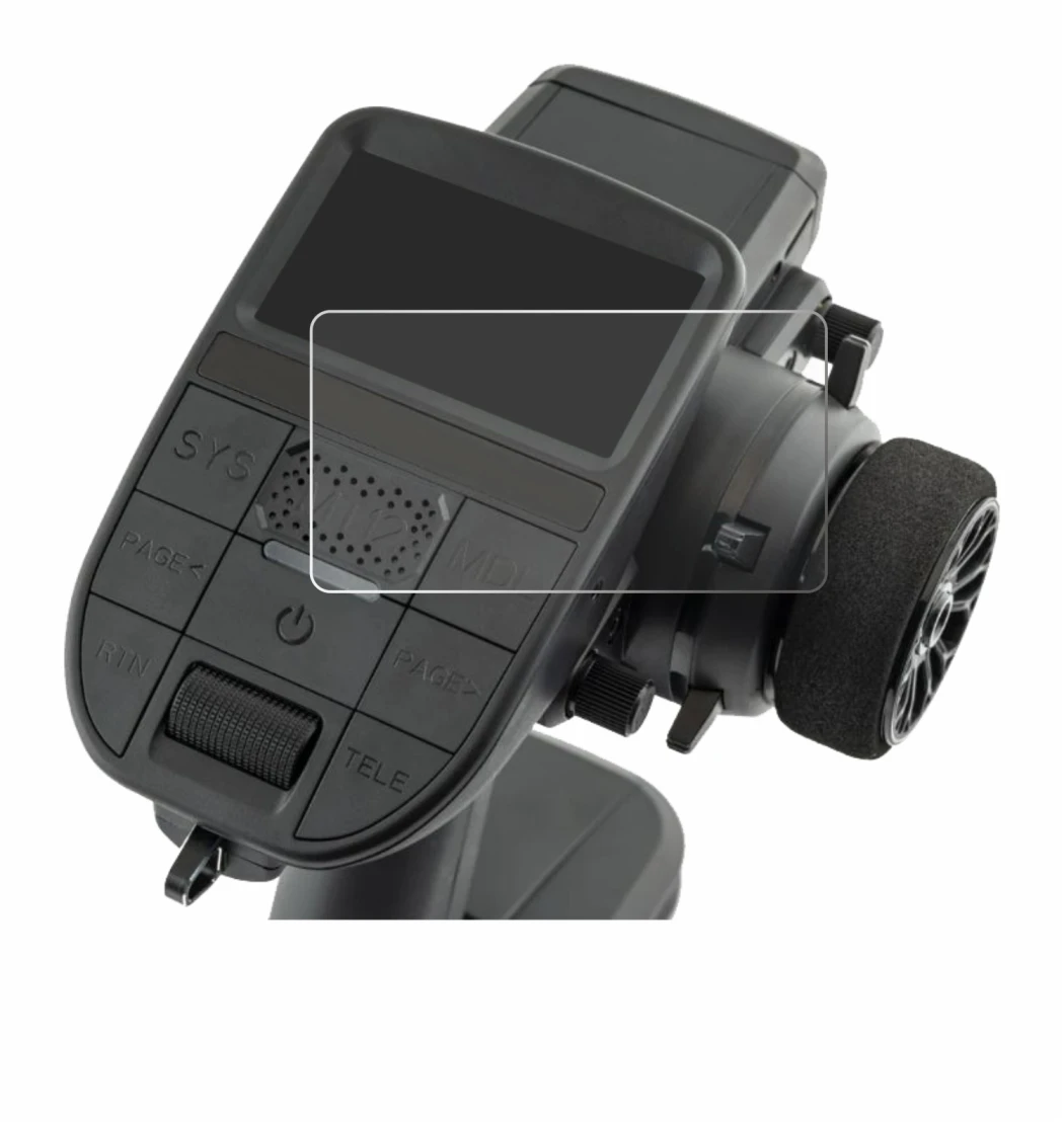 Image of the device Radiomaster MT12 with a wide variety of screen protectors.