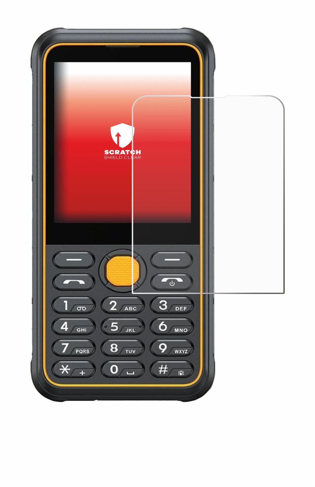 Image of the device Ulefone Armor Mini 4 with a wide variety of screen protectors.