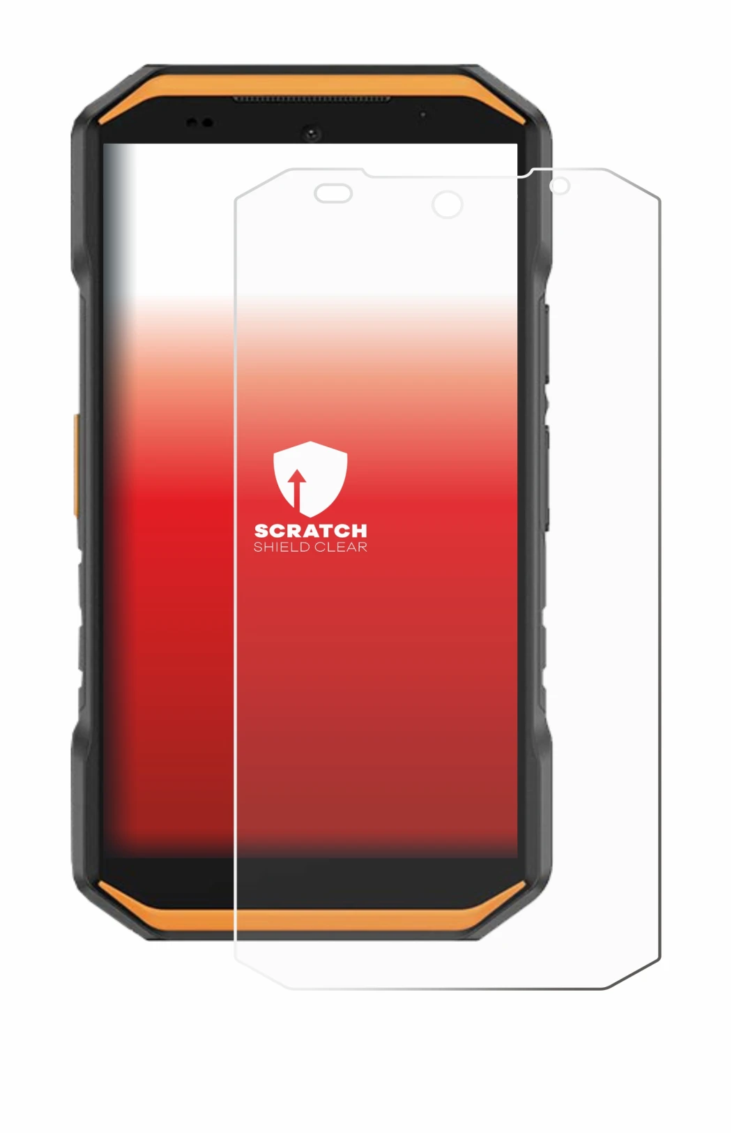 Image of the device Ulefone Armor X32 Pro with a wide variety of screen protectors.