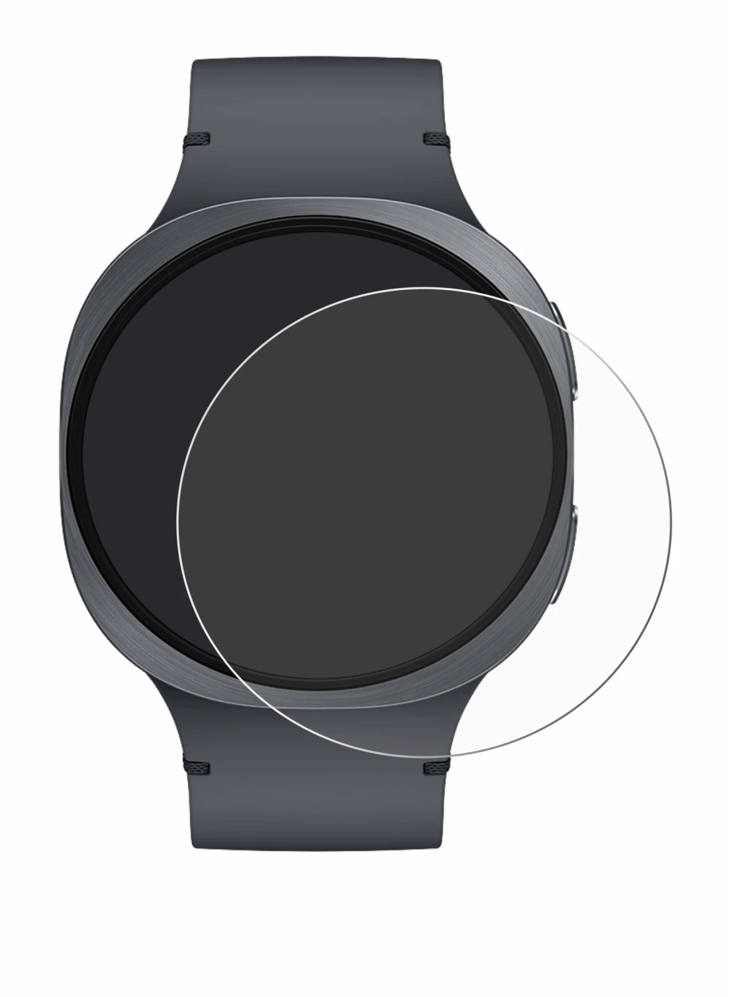 Image of the device Samsung Galaxy Watch 8 (44 mm) with a wide variety of screen protectors.
