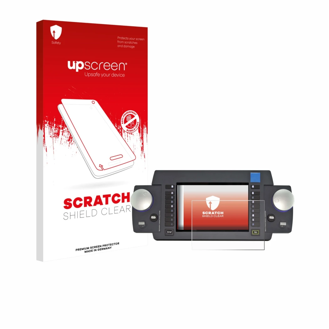 Front side of a product packaging with the brand logo upscreen. Next to it is the device ESU Ecos 50220 shown with the corresp