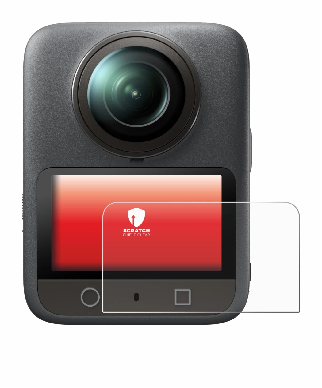 Image of the device DJI Osmo 360 with a wide variety of screen protectors.