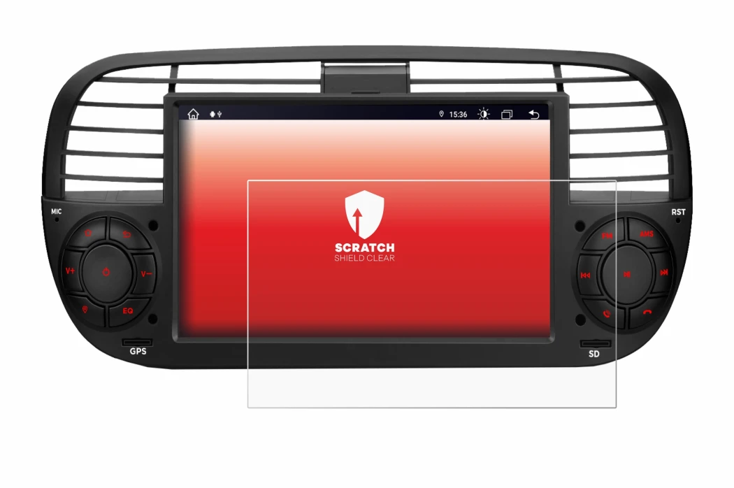 Image of the device Xtrons IA7250FLBS with a wide variety of screen protectors.