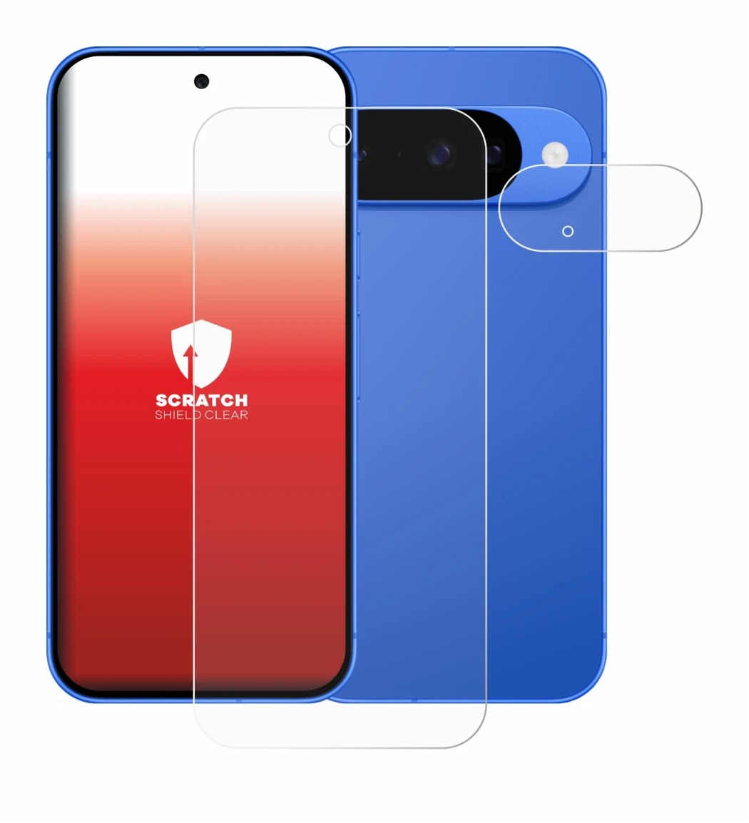 Image of the device Google Pixel 10 (Front+Camera) with a wide variety of screen protectors.