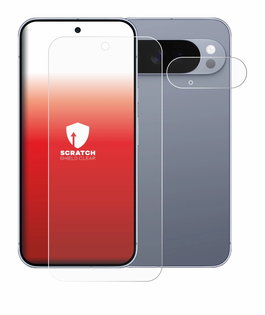 Image of the device Google Pixel 10 Pro XL (Front+Camera) with a wide variety of screen protectors.