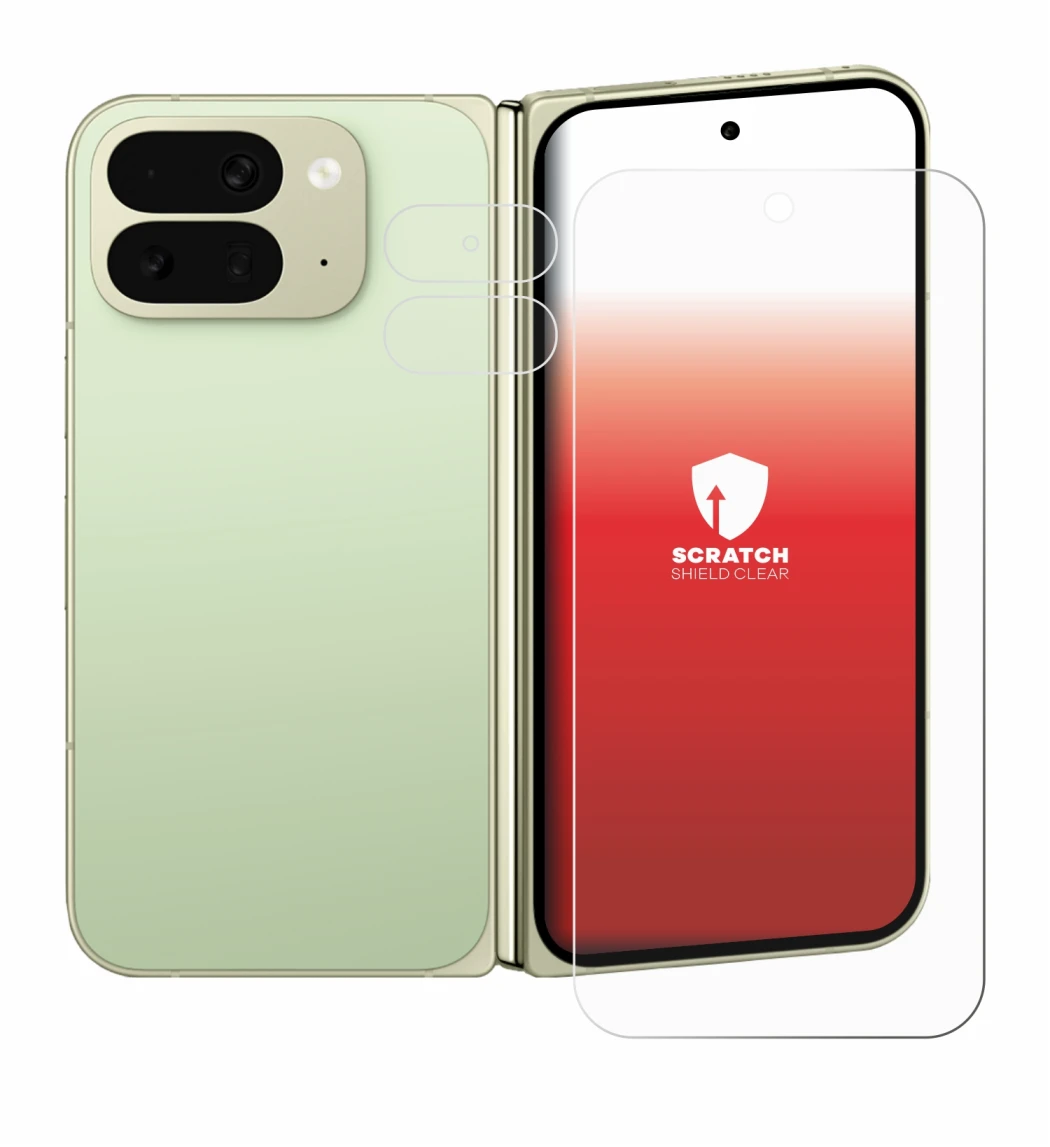 Image of the device Google Pixel 10 Pro Fold (Front+Camera) with a wide variety of screen protectors.