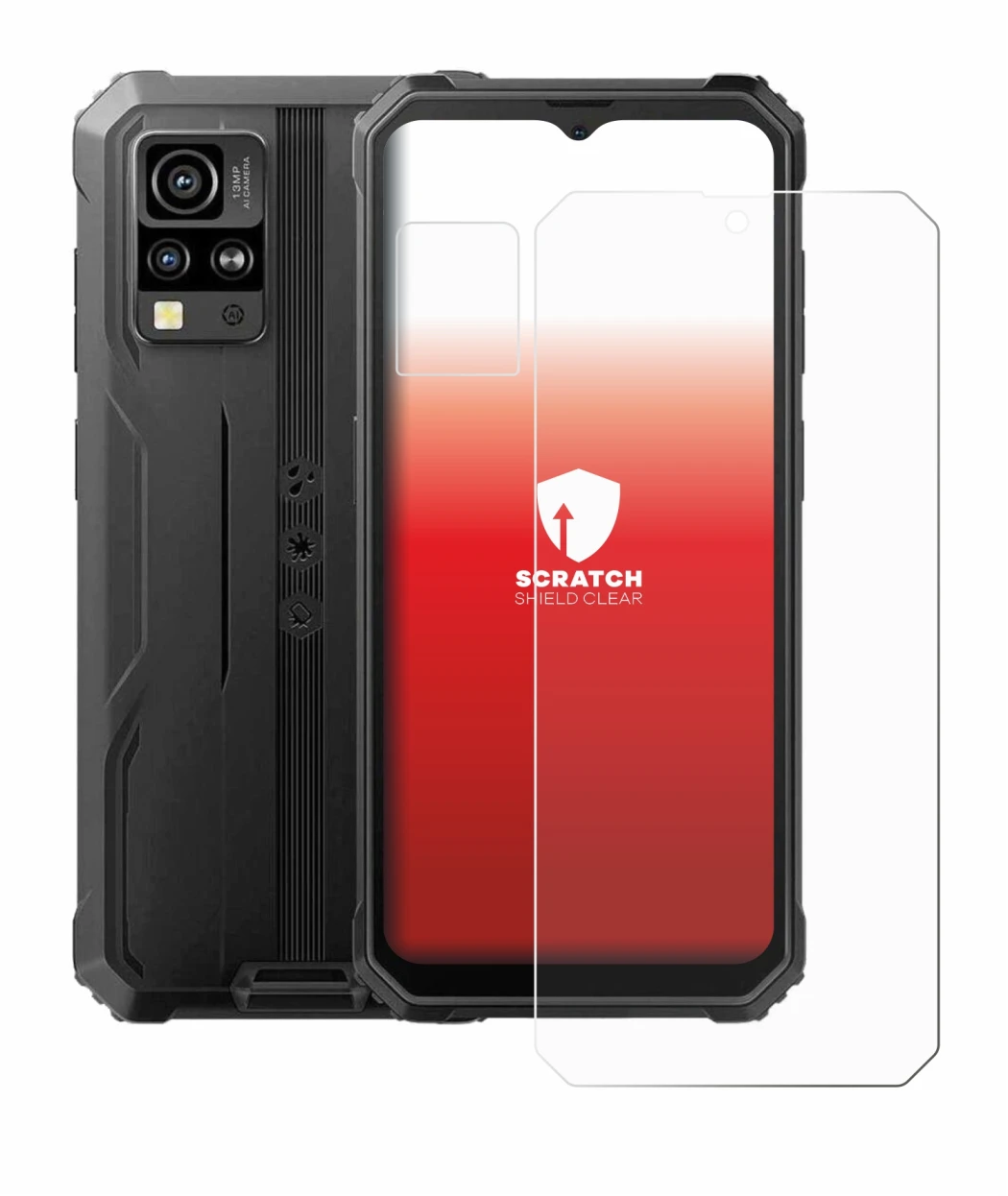 Image of the device Blackview BV4800 SE (Front+Camera) with a wide variety of screen protectors.