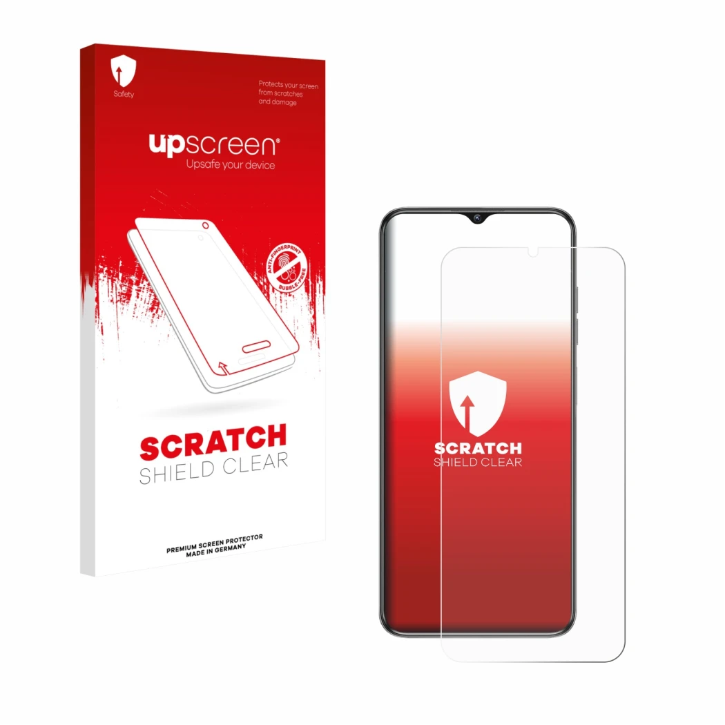 Front side of a product packaging with the brand logo upscreen. Next to it is the device Oukitel C1 shown with the correspondi