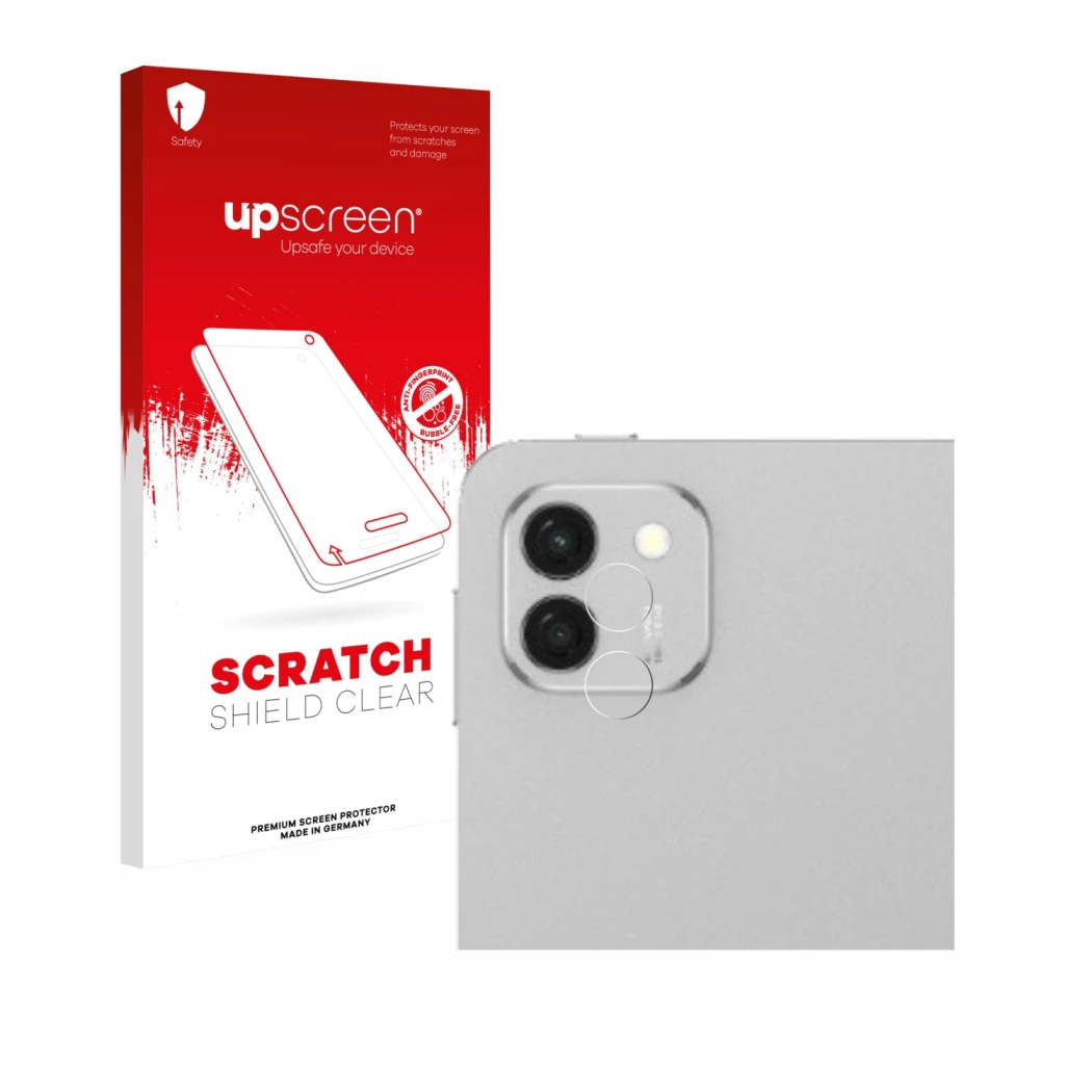 Front side of a product packaging with the brand logo upscreen. Next to it is the device Honor Magicpad 3 (ONLY Camera Lens) s