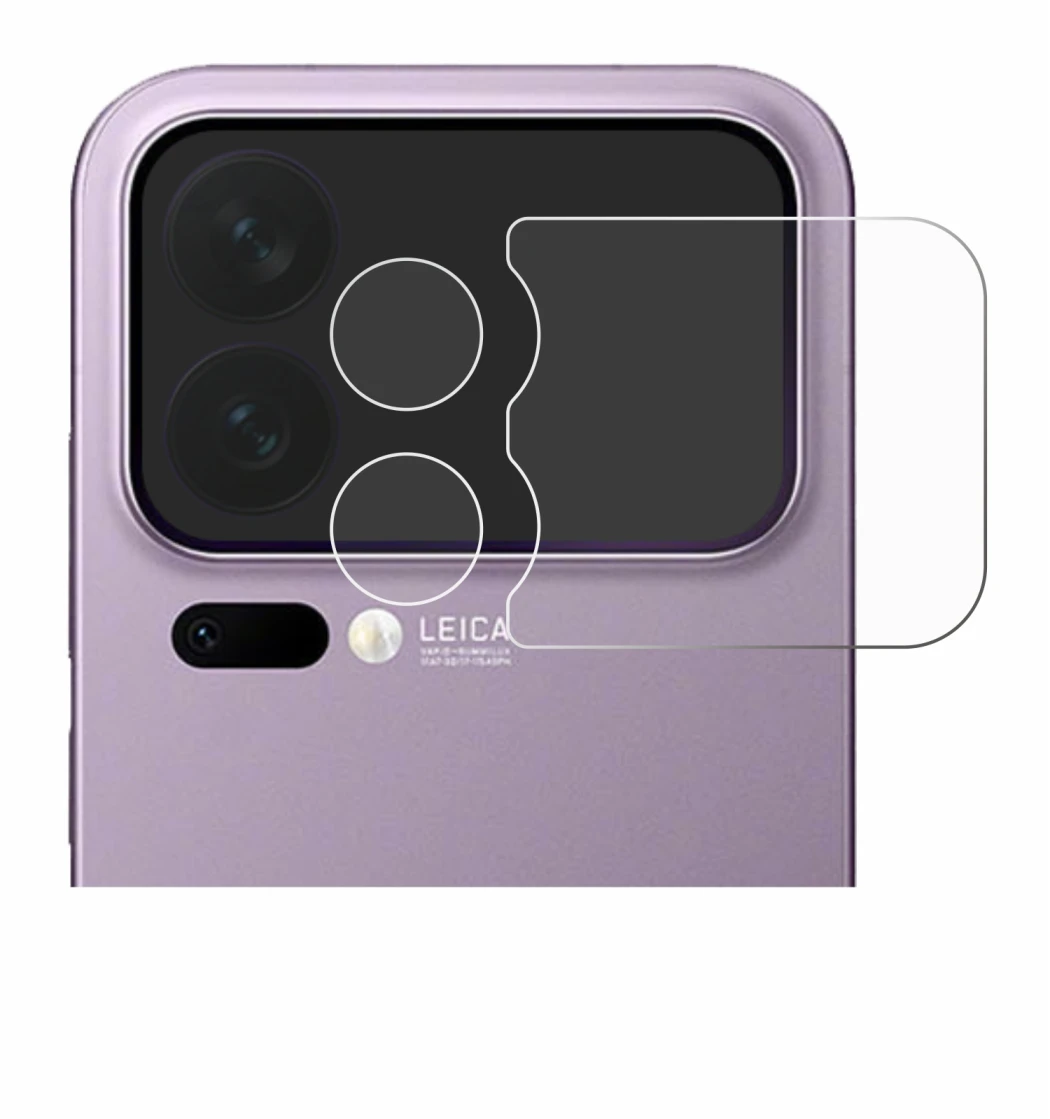 Image of the device Xiaomi 17 Pro Max (ONLY Camera Lens) with a wide variety of screen protectors.
