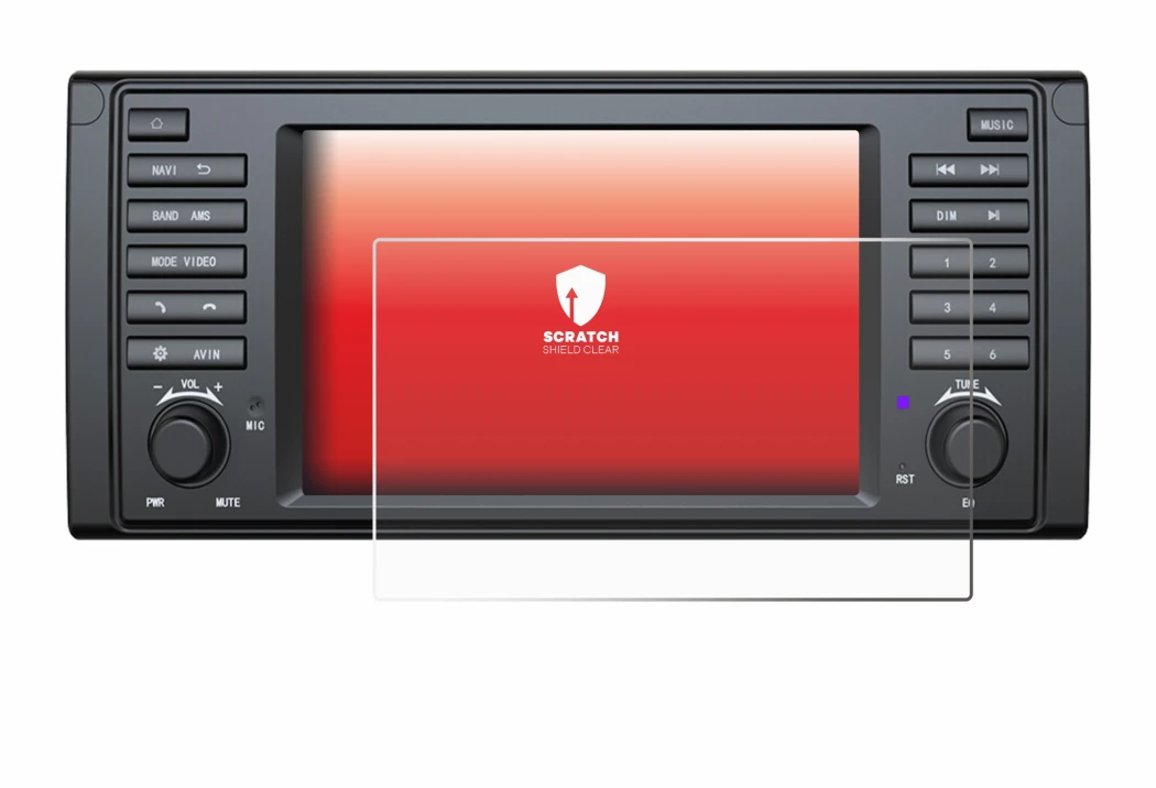 Image of the device Eonon E39A12S with a wide variety of screen protectors.