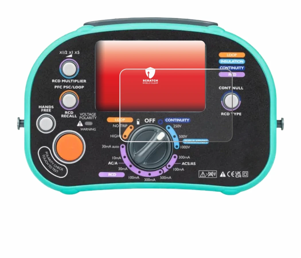 Image of the device Kewtech KT63DL with a wide variety of screen protectors.