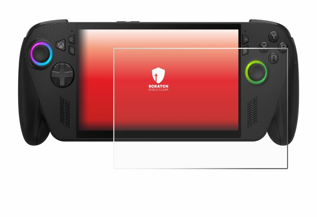 Image of the device ASUS ROG Ally X 2025 with a wide variety of screen protectors.