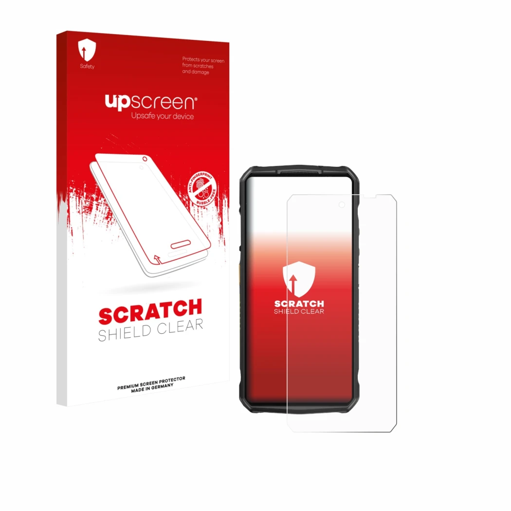Front side of a product packaging with the brand logo upscreen. Next to it is the device Ulefone 29 pro shown with the corresp
